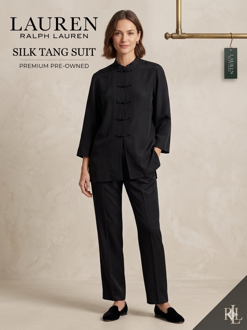 VTG/Y2K Lauren Ralph Lauren 100% Silk 2-Piece Set | Jacket XL & Pants Sz 12